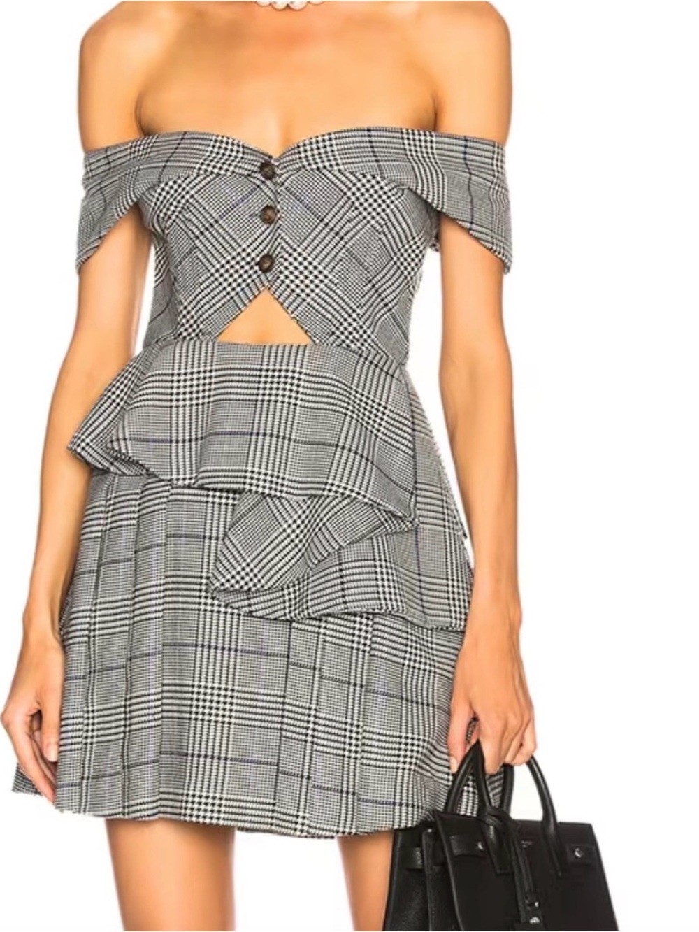 NWT Self Portrait Cut Out Chick peplum dress - Picture 2 of 9